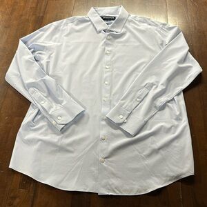 Mizzen and main leeward long sleeve stretch button down blue XXL trim